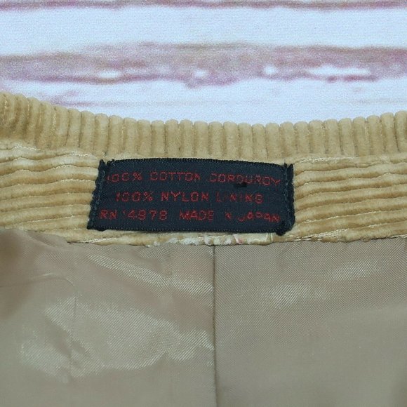 Jack Daniels 1960's Hipster Men’s Size Large Brown Corduroy Jacket Coat Quilted - Picture 6 of 9